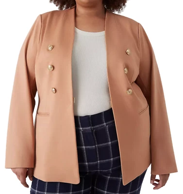 CHAQUETA BLAZER NUEVA LANE BRYANT BRONCEADA PONTE SIN CUELLO THE BRYANT TALLA 14 Foto 1 de 4