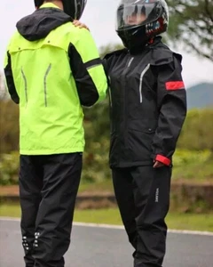 Tuta Anti pioggia Uomo Donna Riflettente Per Moto E Tutti Gli Sport All' Aperto - Foto 1 di 8