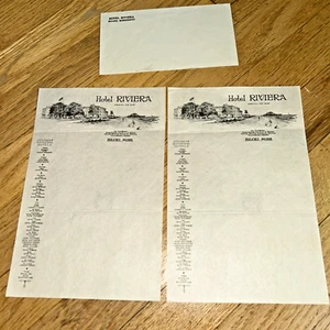 Vintage HOTEL RIVIERA BILOXI MISSISSIPPI - 2 BRIEFPAPIER & 1 UMSCHLAG - unbenutzt - Bild 1 von 5