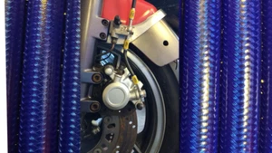 TRANS BLUE GPZ900R HEL BRAX BREMSLEITUNGEN ANTIDIVE OEM SETUP + HINTEN + KUPPLUNG - Bild 1 von 4