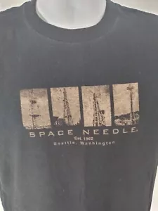 Vintage official Space Needle gift shop men's Tee Shirt medium Seattle WA, black - Picture 1 of 8