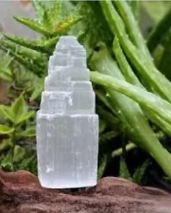 3 pc 4" Selenite Tower Selenite Crystal Point Reiki Chakra Selenite Point Reiki. - Picture 1 of 1