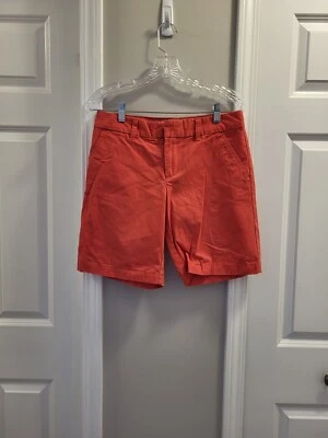 Pantalones Cortos Mujer TOMMY HILFIGER Talla 4 Chino Rosa/Coral 9" Entrepierna Frente Plano Foto 1 de 4