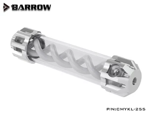 Barrow T-VIRUS Aluminium + Acrylique Double Hélice Réservoir 255mm CMYKL-255 Blanc - Photo 1/7