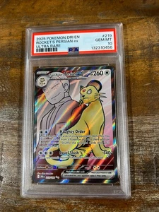 POKEMON 2025 Destined Rivals Ultra Rare ROCKET'S PERSIAN Ex #219 PSA 10 Gem Mint - Picture 1 of 2