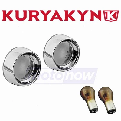 Kuryakyn Deep Dish Bezels with Red Lenses for 2003-2008 Kawasaki VN1600A hk - Imagem 1 de 4