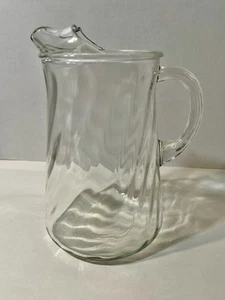 Vintage verwirbelt Klarglas Krug Indiana Glas Bartlett Collins Eisfang Lippe - Bild 1 von 8