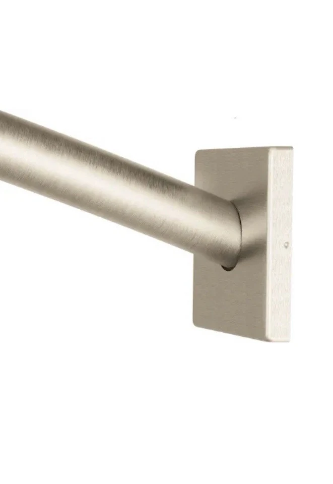 Moen CSR2167BN Triva 59" Curved Wall Mounted Shower Curtain Rod, Brushed Nickel - Image 1 of 1
