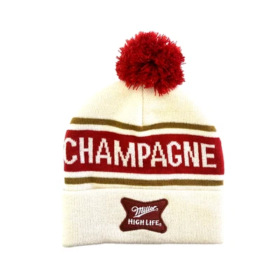 Gorro puño sombrero pompón tejido MILLER HIGH LIFE. "Champagne de Cerveza" uni osfa Beige Foto 1 de 4