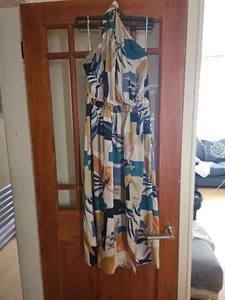 Ladies Size 16 Silky Feel Halterneck Dress - Picture 1 of 3