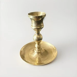 Vintage Solid Brass HB Candlestick, 4" Tall in Excellent Condition - Picture 1 of 9