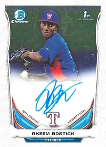 Bowman Chrome 2014 - Prospect Autographs Akeem Bostick #BCAP-AB (AU, RC) - Imagen 1 de 2