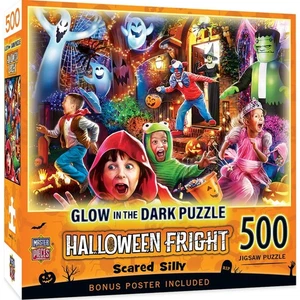 MasterPieces Puzzle;  Scared Silly;  500 pcs, Glow-in-Dark,  DAMAGED BOX - Picture 1 of 4