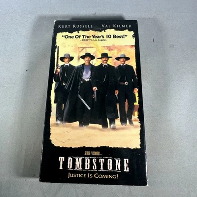 Tombstone Movie VHS Kurt Russell Val Kilmer R Rated 1993 Buena Vista Home Video - Image 1 of 3