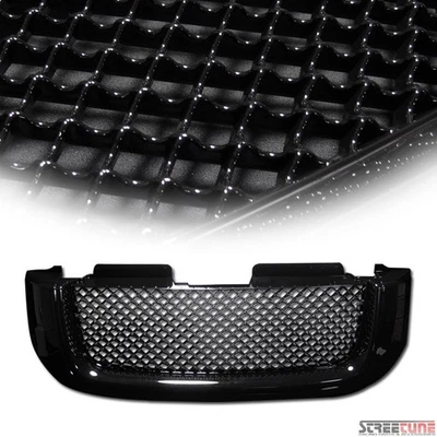 For 02-08 GMC Envoy Blk Bentley Mesh Front Hood Bumper Grill Grille Replacement Foto 1 de 3