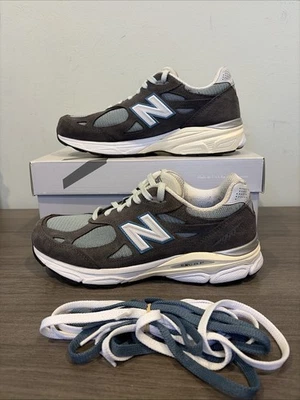 New Balance Kith x 990v3 Made in USA Steel Blue Grey MIUSA M990KS3 Mens Size 8.5 - Image 1 of 4