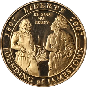 2007-W Jamestown Commem Gold $5 PCGS PR69 DCAM Vault Collection - STOCK - Picture 1 of 4