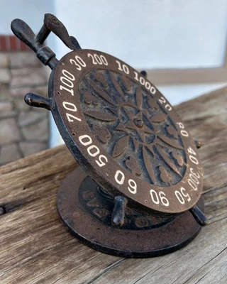 Antique c.1900 O J Hurd Store Counter Top Roulette Game Chance Gambling Wheel - Image 1 of 4