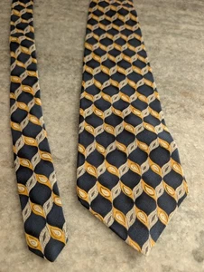 Corbata Zylos by George Machado - Azul Marino y Amarillo 100% Seda  - Imagen 1 de 7