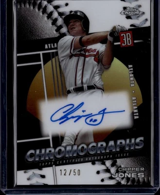 2025 Topps Chrome Chipper Jones #CHR-CJ 12 Auto /50 - Image 1 of 2