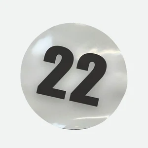Pair of 12" Magnetic Race Car Number 22 Circular Magnet - Picture 1 of 1