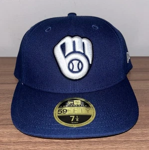 Gorra New Era 59Fifty Milwaukee Brewers On Field bajo perfil ajustada talla 7 1/8 - Imagen 1 de 5