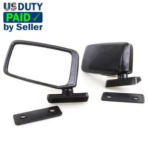 BLACK DOOR MIRRORS L/R For 79-84 TOYOTA COROLLA TE70 TE71 TE72 TE75 KE70 71 KE75 - Picture 1 of 6
