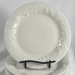 Set/5 Fruit de Blanc 1995 Tischplatten weiß 7 5/8" Salatteller - erhöhter Obstrand - Bild 1 von 4