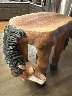 Mesa de resina con soporte para plantas de caballo de colección 11” estatua ecuestre Jaimy planta/flor Foto 1 de 4