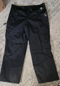 CHAMPION Pantalone Neve Uomo XL Nero Zip Tasche Antivento Impermeabile Sci Caldo - Foto 1 di 3