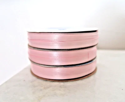 (1 COUNT) OFFRAY GROSGRAIN RIBBON LIGHT PINK  1/4" WIDTH x 10 YARD Wedding Party - Image 1 of 3
