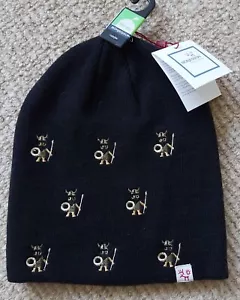 BORJESSON of Sweden VIKINGS Black Skull BEANIE Hat Toque Adult Unisex - Picture 1 of 7