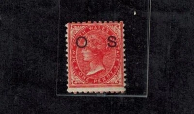 Australia Nueva Gales del Sur 1882 Oficial SG 020a 1/2d Naranja O.S. OVPT MOG VF Foto 1 de 2