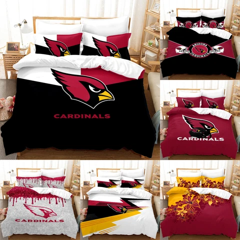 Arizona Cardinals Bedding Sets 3Pcs Duvet Cover Comforter Cover Pillowcases Gift Cover