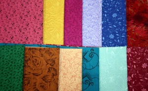 12 FAT QUARTERS GEMSTONES - 100% COTTON FABRIC - Picture 1 of 2