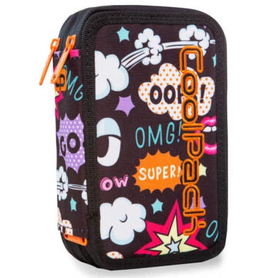 COOLPACK 3-FACH 44-teilig Mäppchen Federmappe Federtasche COMICS, A67202