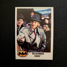 TOPPS BATMAN (1989 Series 1) #7 "ALEXANDER KNOX" Movie Trading Card, New/Sharp!