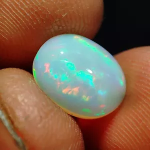 Cabochon ovale opale etiope 2,00 cts pietra sciolta opale etiope opale multi fuoco 11x9 mm - Foto 1 di 5