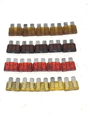 Automotive ATO ATC Standard Blade Fuses Assorted 20 pcs 5A 7.5A 10A 20A Pack - Image 1 of 3