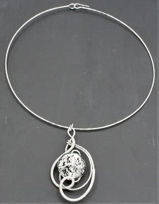 PARURE CON PERLE IN FOGLIA ARGENTO IN VETRO DI MURANO MADE IN ITALY - Immagine 1 di 2