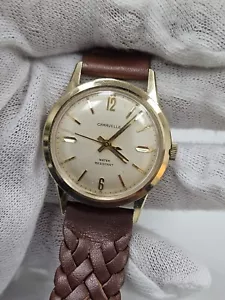 Caravelle N2 1972 Japan Mens Wrist Watch Mechanical Wind Up Gold Tone 11DP 17J - Picture 1 of 9