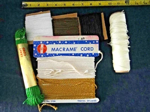 Vintage Lot of Macrame Cord - Mixed Sizes and Colors - Bild 1 von 2