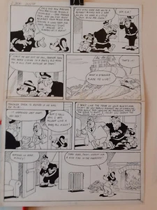 1980 Walt Disney, Mickey Mouse cómic original dibujado a mano - una pieza rara - Imagen 1 de 5