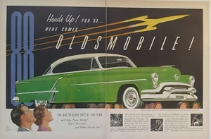 1953 vintage Oldsmobile Super 88 Holiday Coupe Print Ad. Post WWll. - Picture 1 of 1