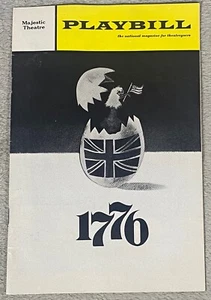 Majestic Theatre Playbill "1776" New York Edition 1971 John Cunningham - Picture 1 of 3