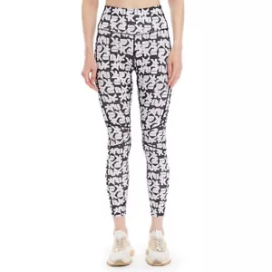 PSK Collective curvy fit Leggings white black print logo print medium M $39 - Picture 1 of 2