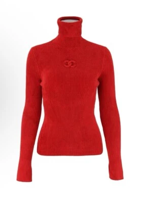 Suéter rojo con logotipo de Chanel Foto 1 de 3