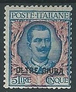 1925 OLTRE GIUBA FLOREALE 5 LIRE MH * - G133 - Foto 1 di 1