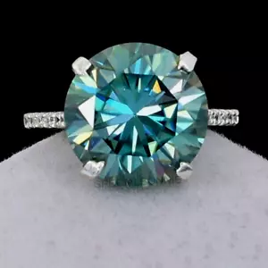 RARE 8.65 Ct Certified Blue Diamond Ring- Amazing Luster !VIDEO - Picture 1 of 13