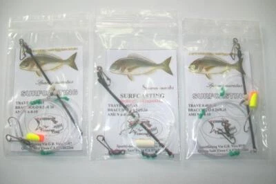 SURFCASTING 3 TERMINALI AMO CON TRAVETTO 10CM E FLOTTER PER SARAGHI E ORATE - Immagine 1 di 2